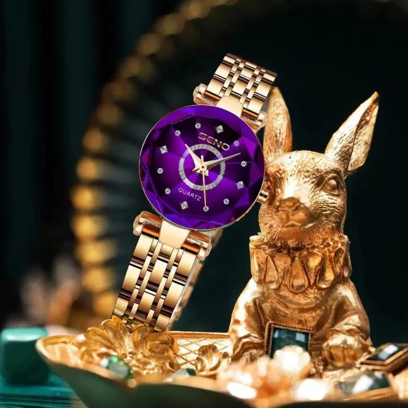 Роскошные элегантные женские наручные часы, водонепроницаемые часы из нержавеющей стали для женщин, простые повседневные женские кварцевые часы