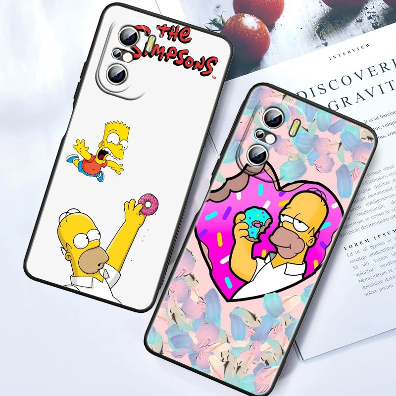 Simpson Disney Cartoon Mode Voor Xiaomi Redmi 9a 9c 9at 10c 9 9T 10 12c 13c A3 12 K60 A1 K50 K40 5G Zwart Funda Telefoonhoesje