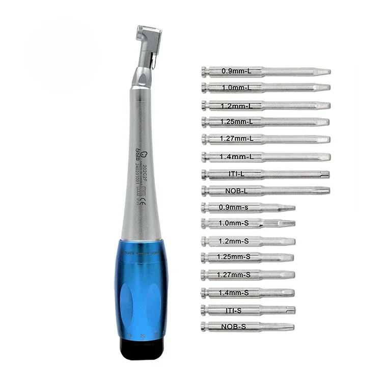 Lab Implants Torques Wrench with 16Drivers and Spare Parts for Sale Latch Head Handpiece Dentals Implants Screwdrivers