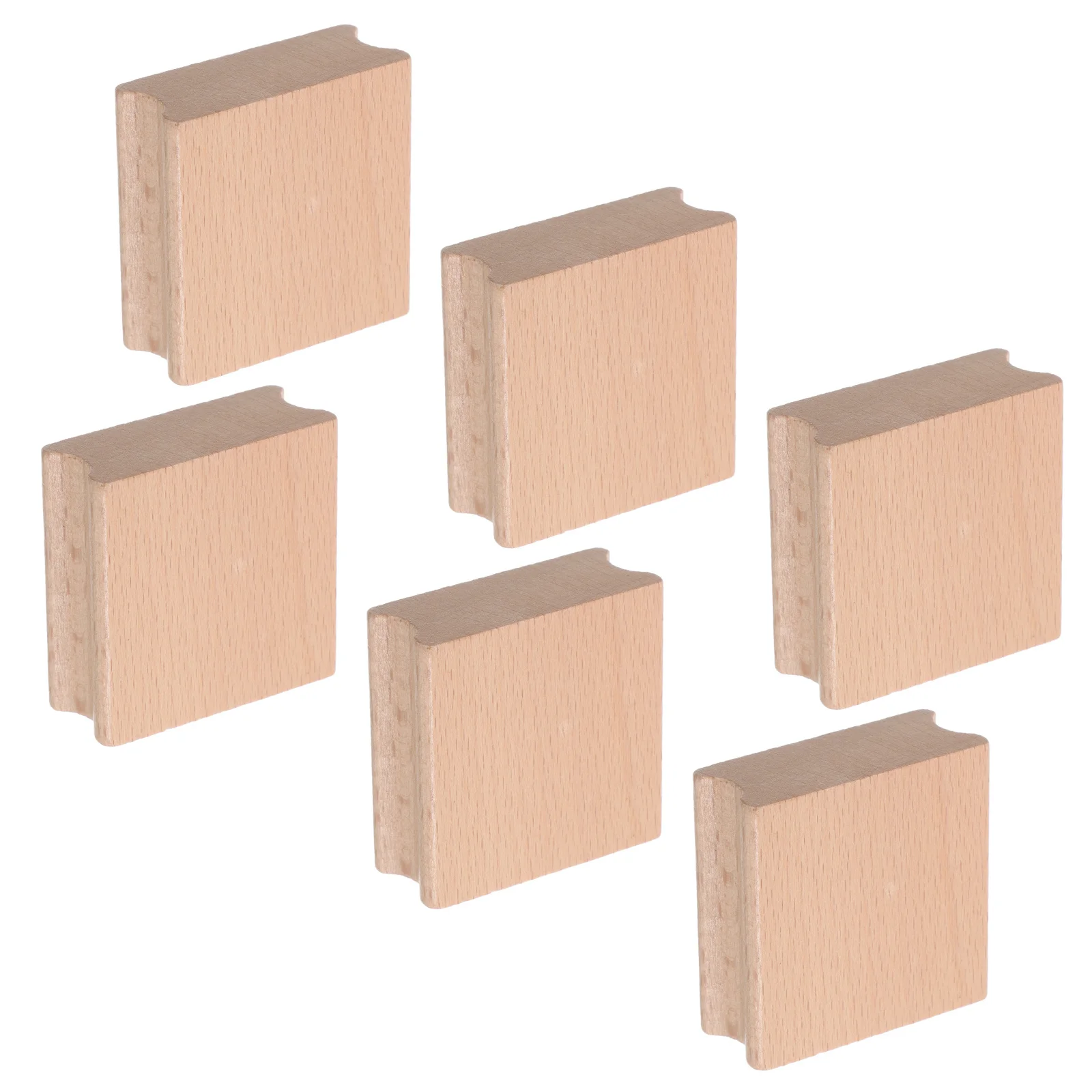 

6Pcs Natural Wood Blocks Unfinished Square Stamp Blocks for DIY Craft Projects Scrapbooking Stamp Making Supplies