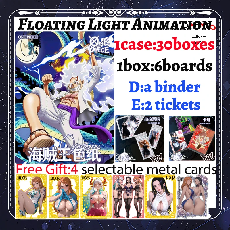 Panneaux une pièce d'animation à lumière flottante, boîte Booster Luffy Boa Robin ACG CCG TCG Hit Doujin, jouets et loisirs, cadeau, nouvelle collection 2025