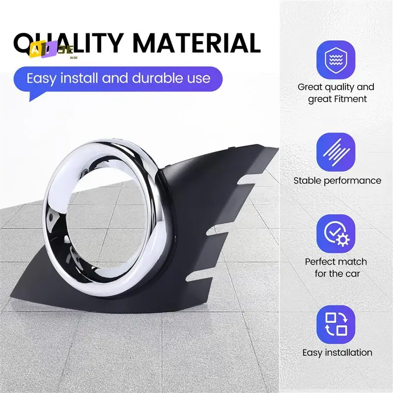 

A03E-Car Front Fog Light Cover Chrome Foglights Frame Grill Auto Accessories For 207 Sport 2006-2009