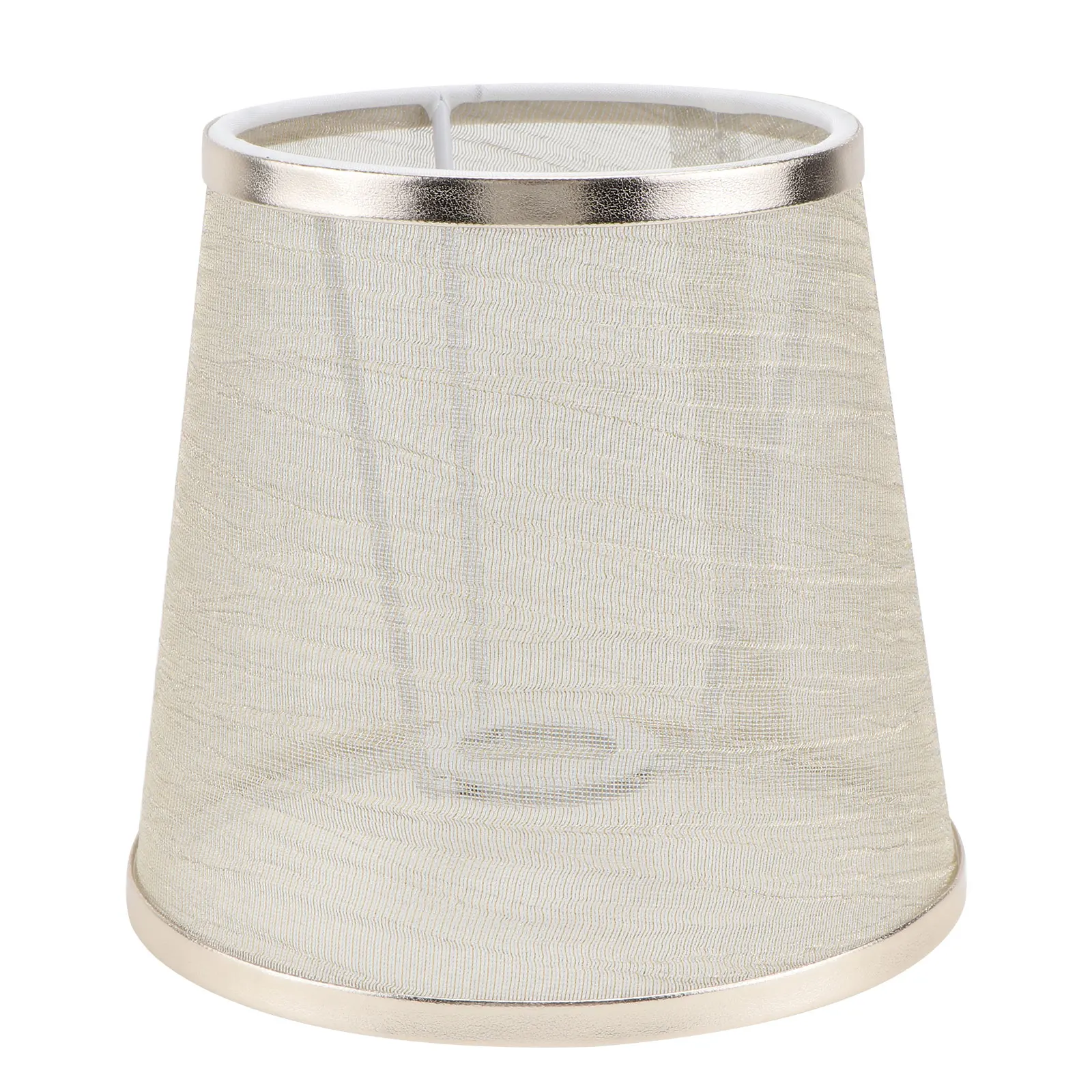 

1pc Fabric Lampshade Transparent Gold Silver Cloth Chandelier Cover Decorative Protective Kitchen Living Room Shades