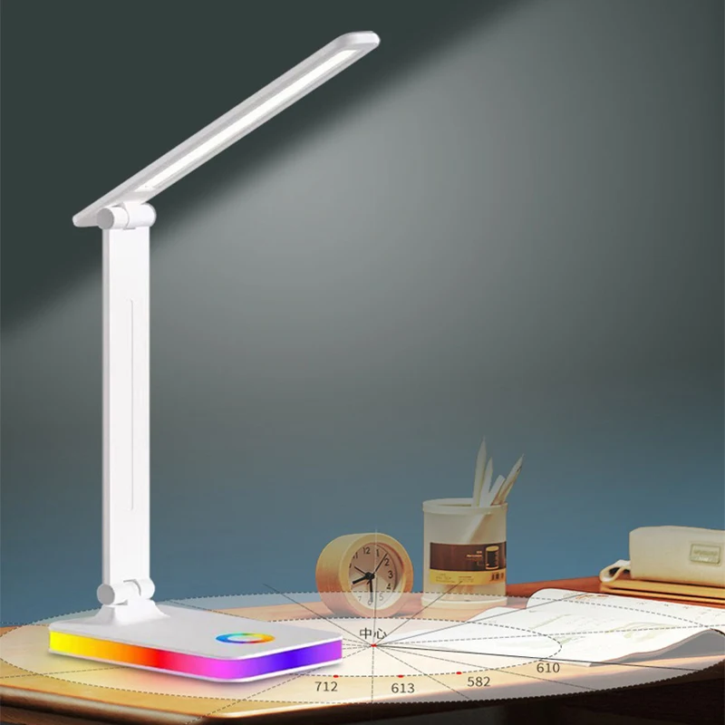 LED Desk Lamp USB Plug in Table Lamp 3 Levels Dimmable Touch Desk Lighting Eye Protection Foldable For Bedroom Desk Light
