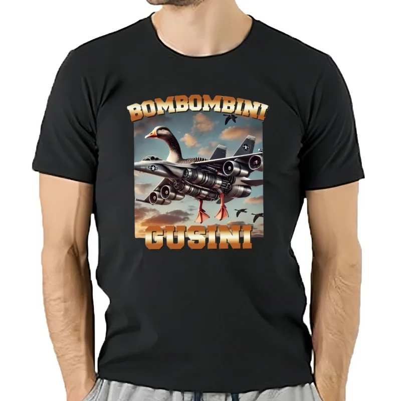 Bombombini Gusini camiseta divertida italiana Brainrot Meme camisetas verano 100% algodón suave Unisex Y2k camisetas