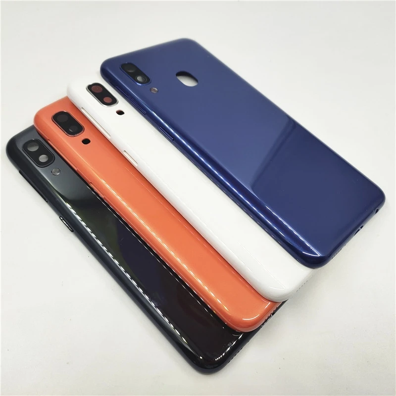Для Samsung Galaxy A20E A20 e SM-A202F SM-A202K A202F задняя крышка аккумулятора корпус задняя дверь с объективом камеры