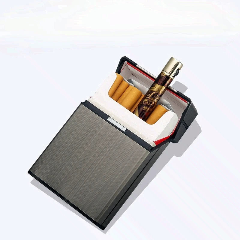 2026 HONEST Briquet à gaz au butane créatif et fin, mini, pour femmes, à flamme ouverte, avec meule à griffer, ensemble de fumeur rétro et personnalisé