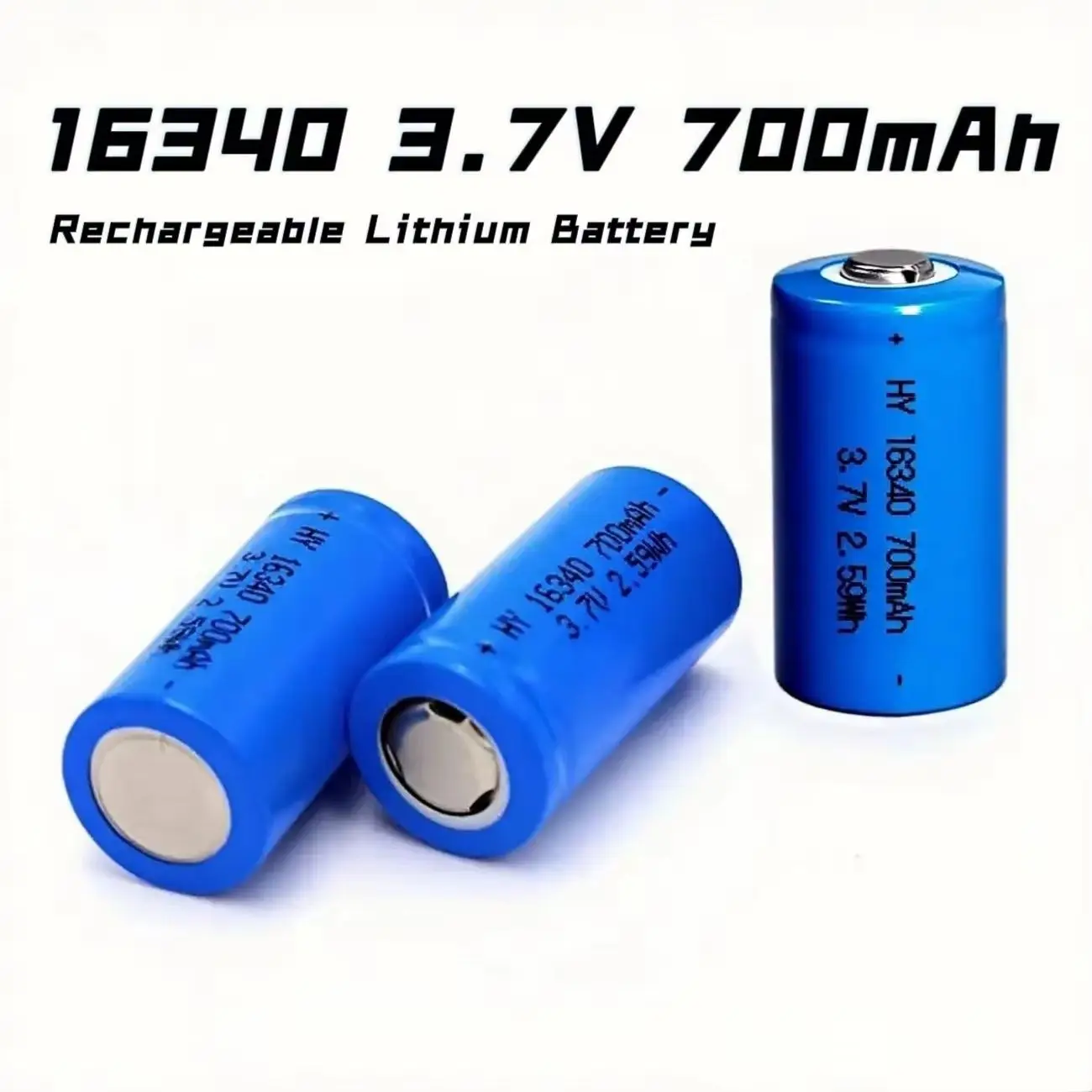 16340 3.7V 700mAh Rechargeable Lithium Battery Charger Sets for Camera Smoke alarm Industrial instrumentation Flashlight Monitor