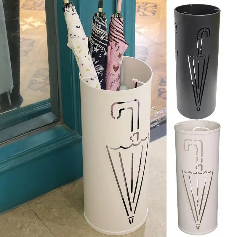 

Metal Umbrella Holder Umbrella Stand Rack Indoor Metal Umbrellas Iron Bin Walking Sticks Holder Decorative Holder Bin Stand