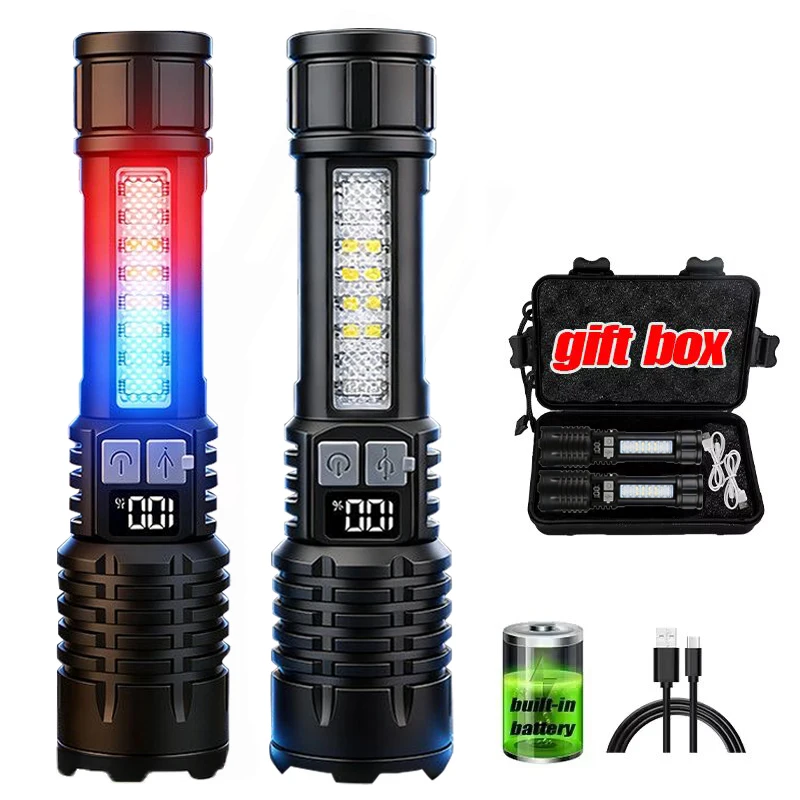 

Мощный перезаряжаемый светодиодный фонарь с боковой подсветкой для кемпинга и походов на природе