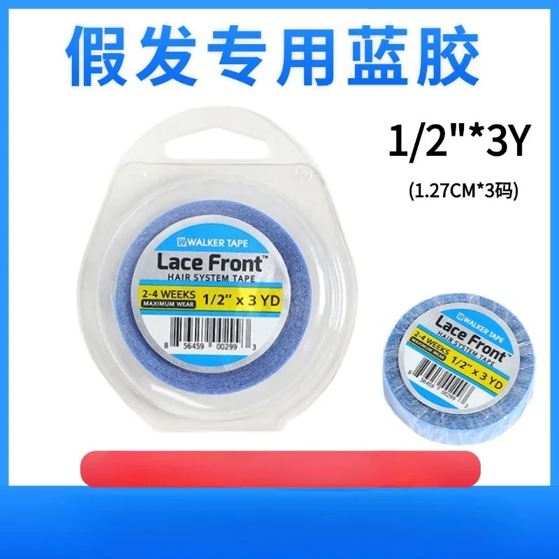 Blue Wig Tape, Double-Sided Adhesive for Lace Front Wig & Hair Replacement