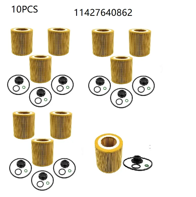 

10pcs Oil Filter 11427640862 11428683204 11427953125 for BMW 1 (F20) 3 Touring (F31) 5 (F10) 5 (F11) X1 (E84) X5 X4 Z4