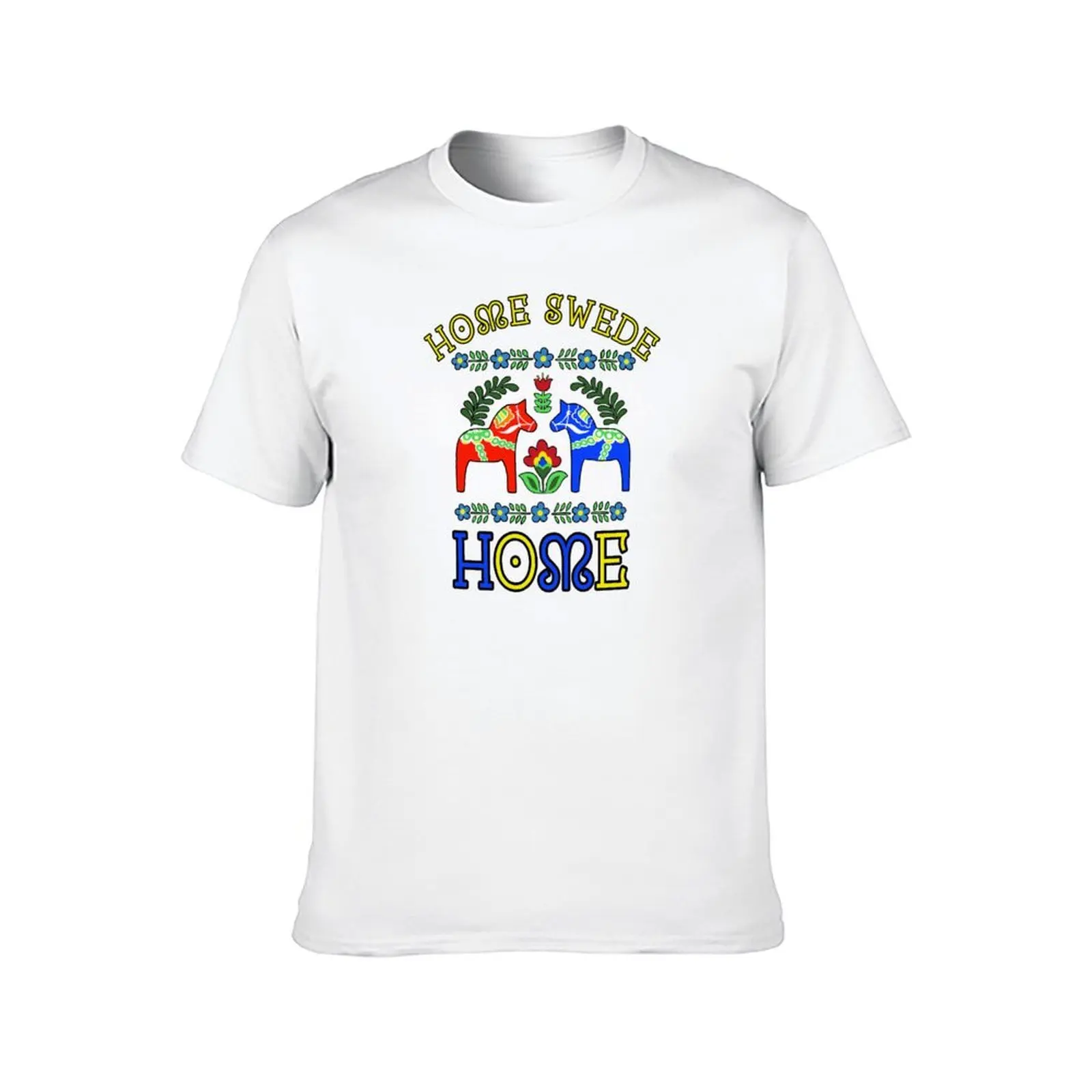 تي شيرت Home Swede Home تي شيرت رجالي من القطن تي شيرت مضحك تي شيرت فكاهة داكنة