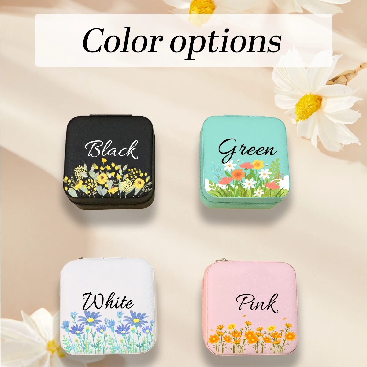 Personalized Jewelry Box, Customized Name Travel Jewelry Box, Women's Customized Jewelry Box, Customizable Christmas Gifts