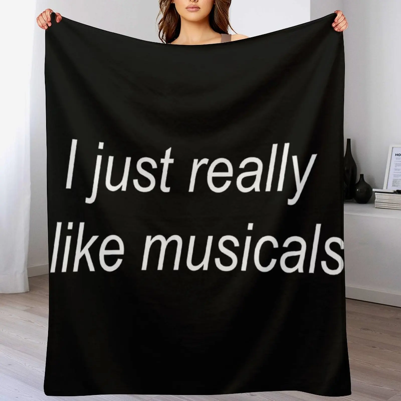 

I just really like musicals Throw Blanket Multi Use Warm Blanket for Living Room Bedroom