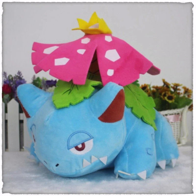 Pokemon Venusaur Plush Doll Toys Kawaii Cartoon Venusaur Figure Pendant Soft Plush Stuffed Toys Doll for Kids Birthday Gift Toys