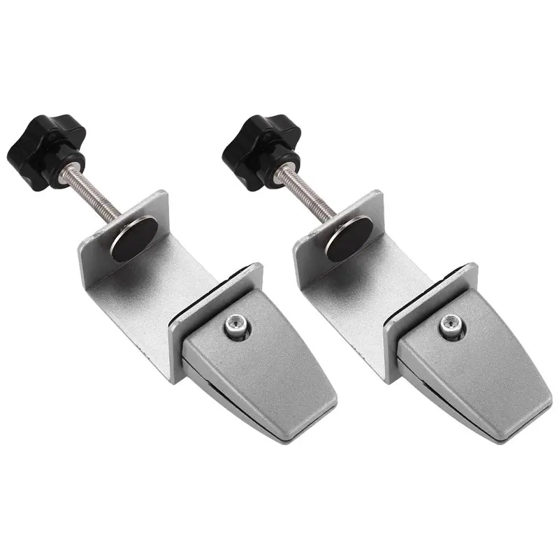 AEE7-2 Pcs Office Desk Divider Clamp Privacy Screen Clip Holder Bracket Screen Baffle Clamp Partition For Table Clamp