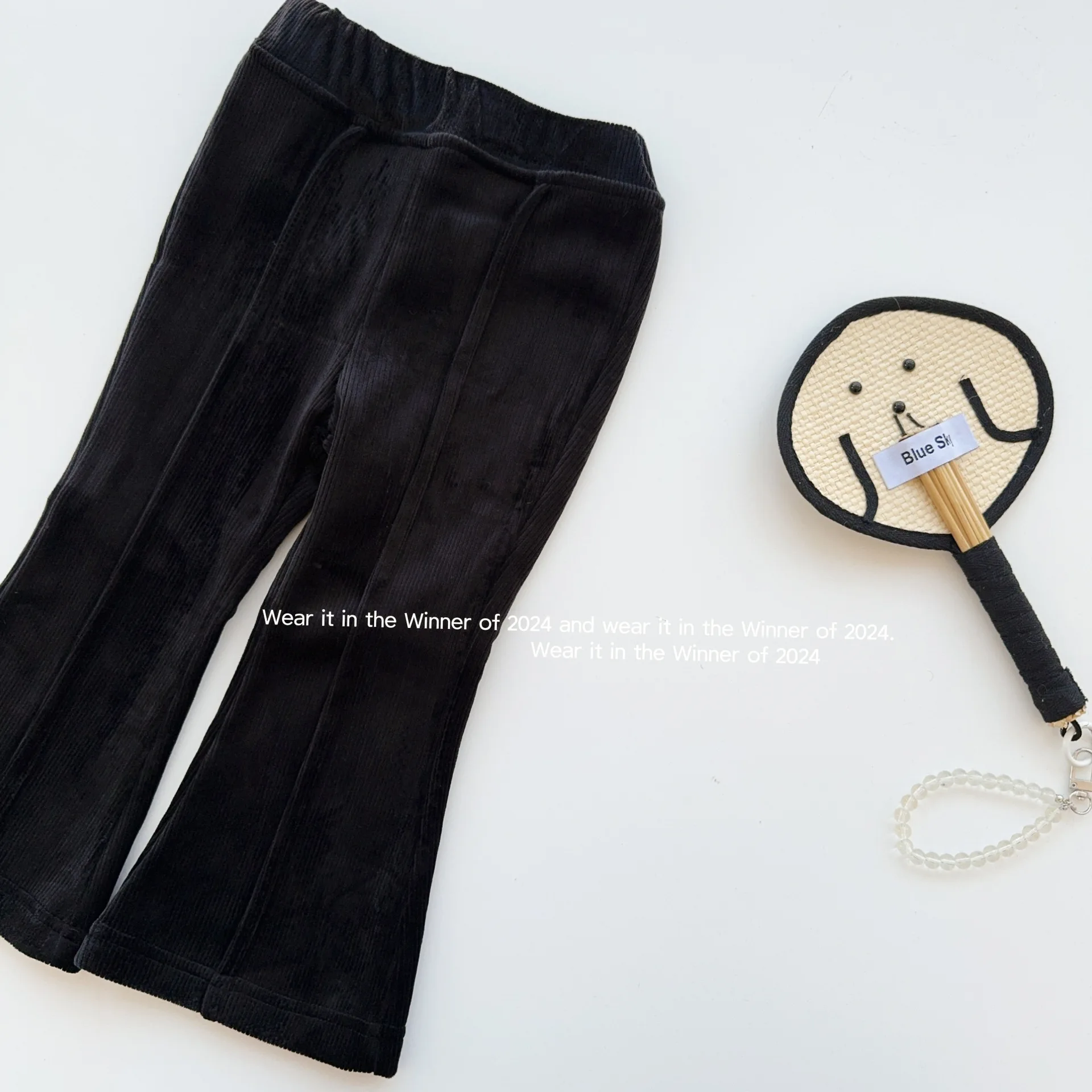 Girls Velvet Flared Pants Soft 2024 New Autumn and Winter Casual Fashion Chenille Cropped Pants Trendy