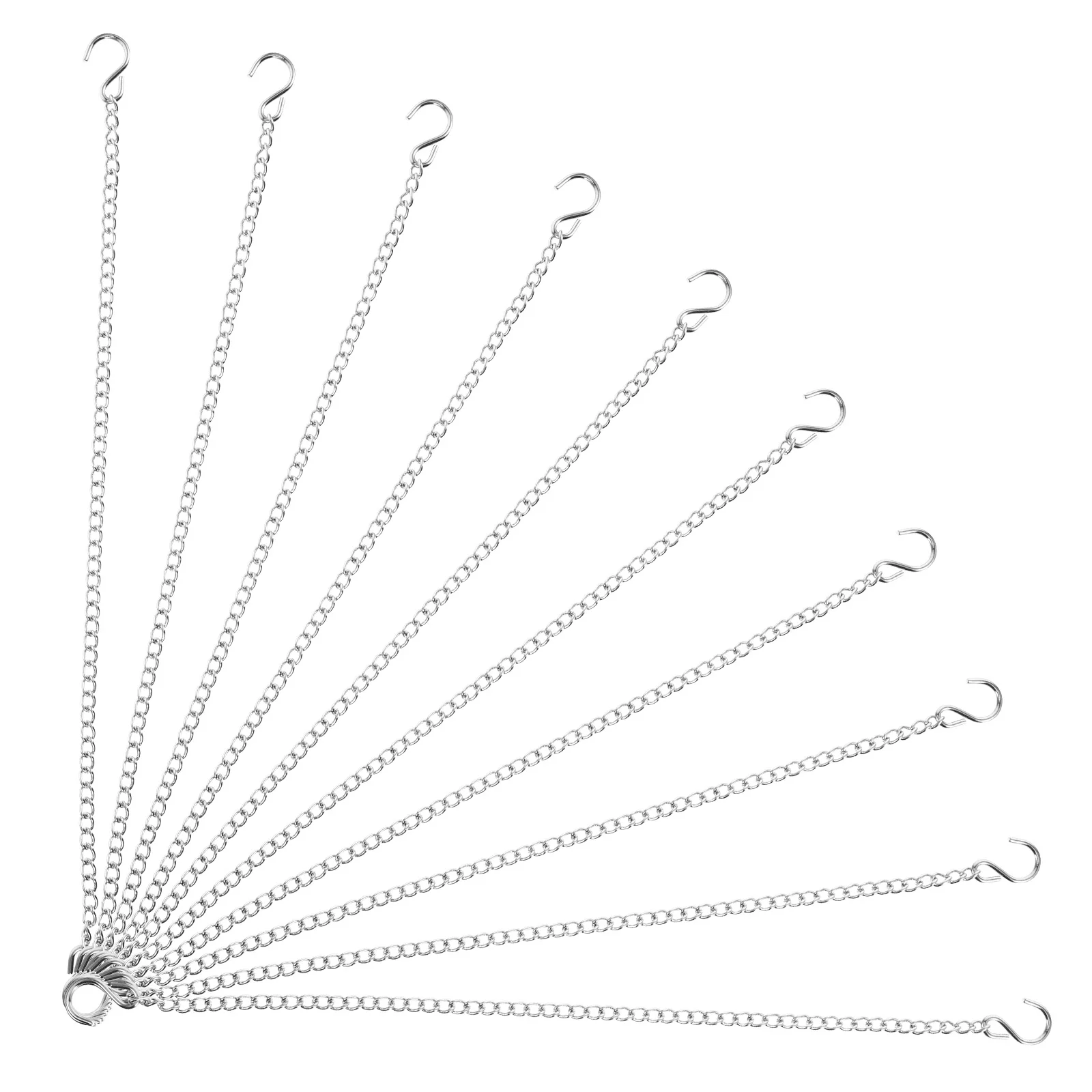

10pcs Parking Sign Chain Heavy Duty Metal Hanging Chains For Planters Bird Feeders Garden Ornaments Hangers Link With Hooks Wall