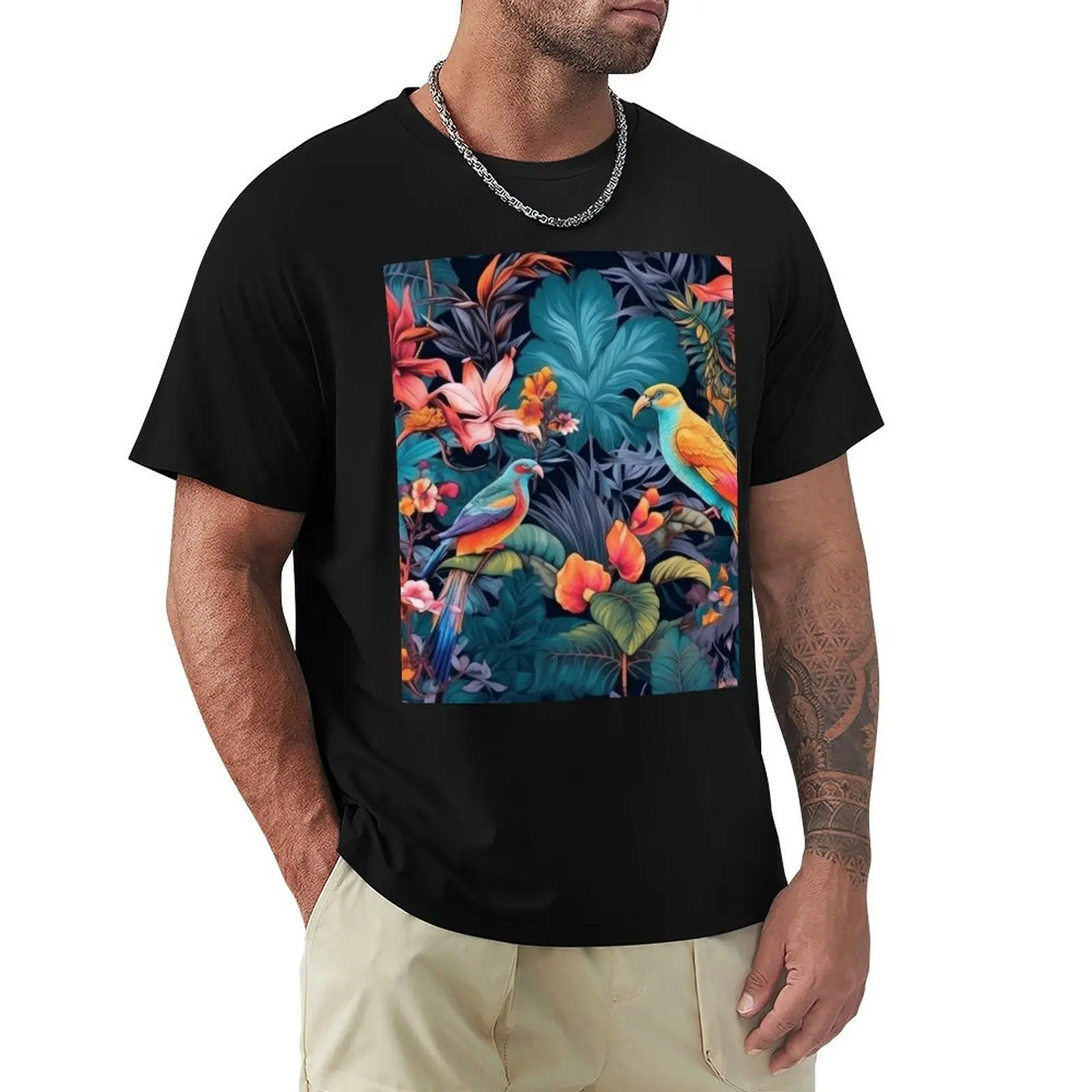 Tropical Symphony: Vibrant Birds of Costa Rica T-Shirt Functional Casual Short Sleeve Tee