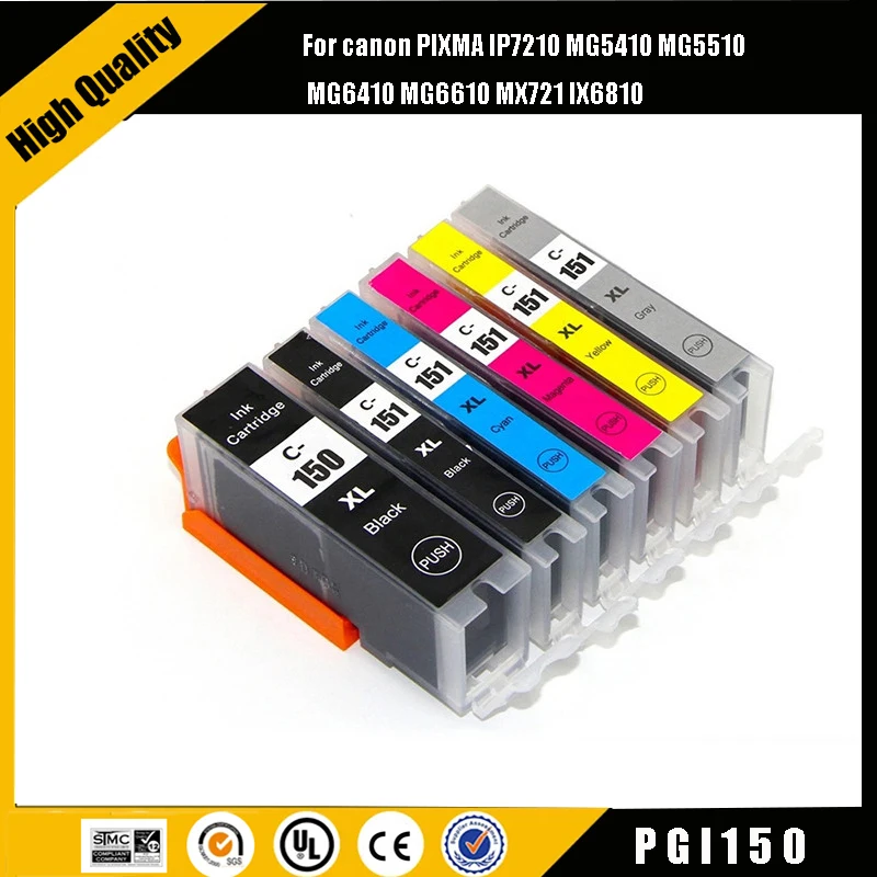 einkshop PGI150 Ink Cartridge For canon PIXMA IP7210 MG5410 MG5510 MG6410 MG6610 MX721 IX6810 PGI150 CLI151