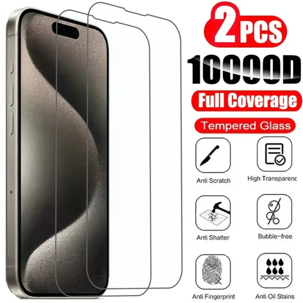 2PCS Tempered Glass…