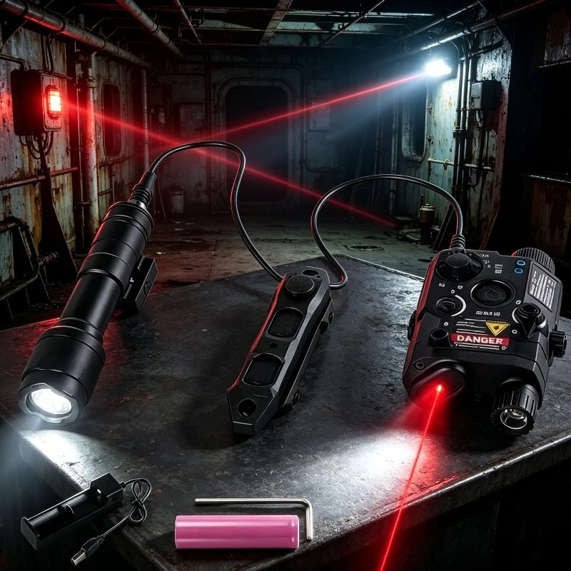 High‑Fit Alloy Accessory Flashlight with Control Cable for Diverse Hobby Gear Matching