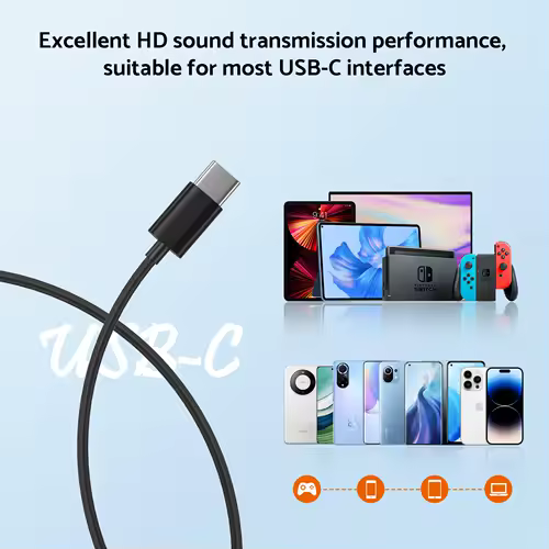 For Samsung Headphones HiFi Surround Sound In-ear USB Type C 3.5mm With wire control Wired Earplugs For Galaxy S24 S23 S22 Ultra - Image 5