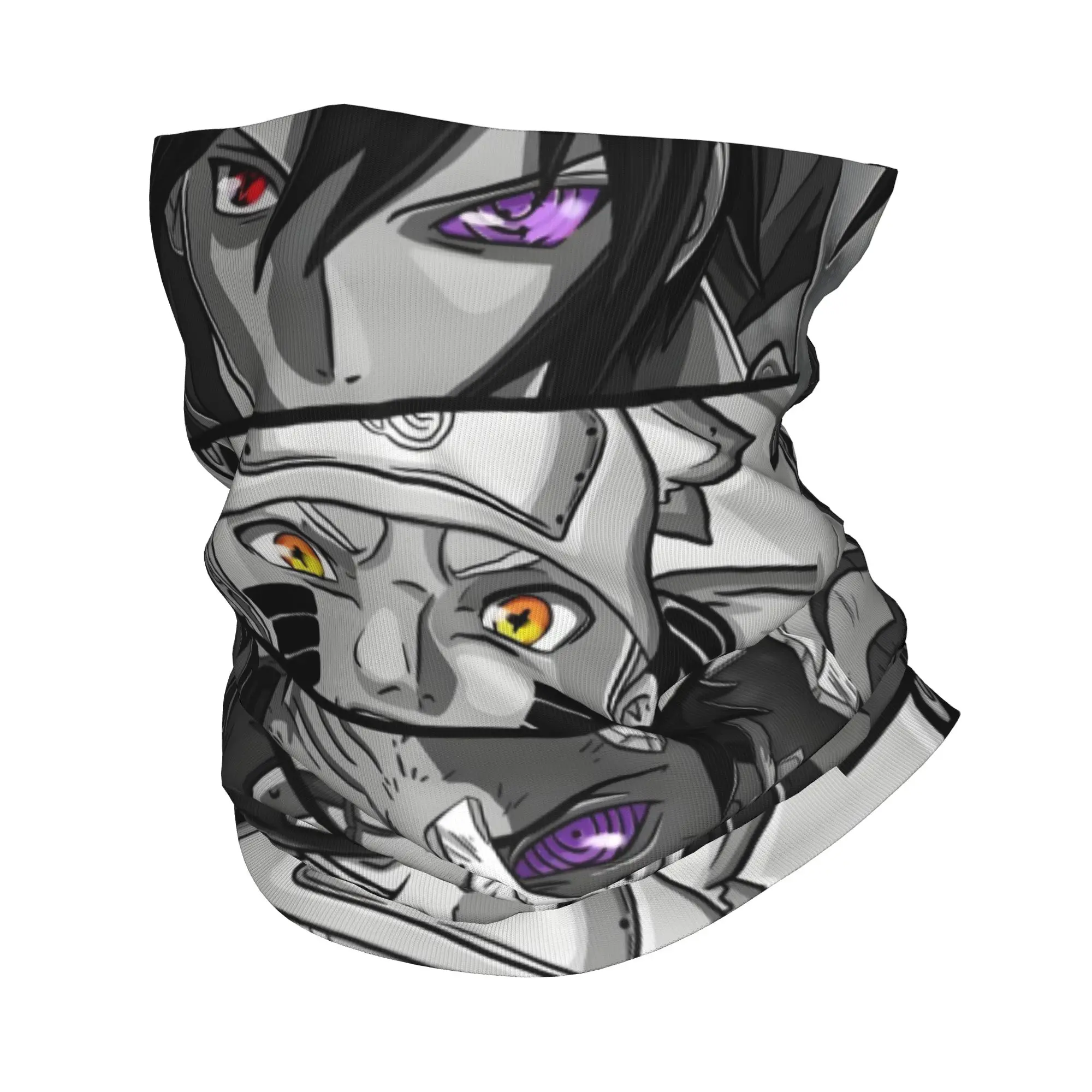 Custom U-Uchihaes Sasuke Hot Comic Bandana Neck Warmer Men Women Winter Hiking Ski Scarf Gaiter Shippuden Face Cover