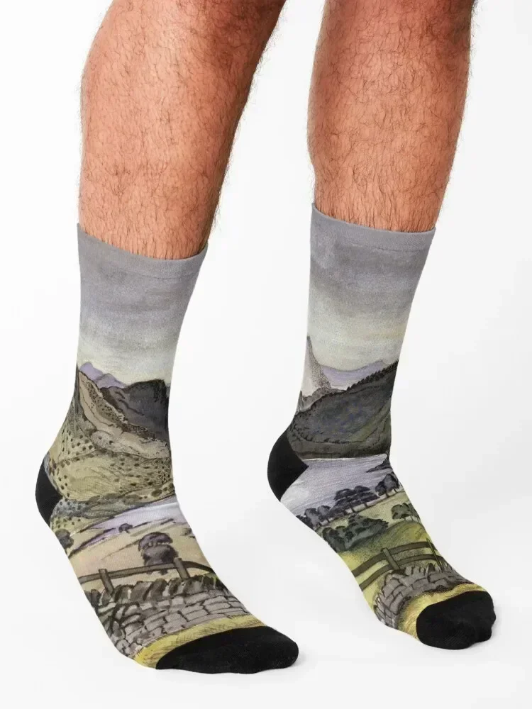 Thirlmere - Paul Nash Socks professional running man Toe sports heated Socks Male Women's