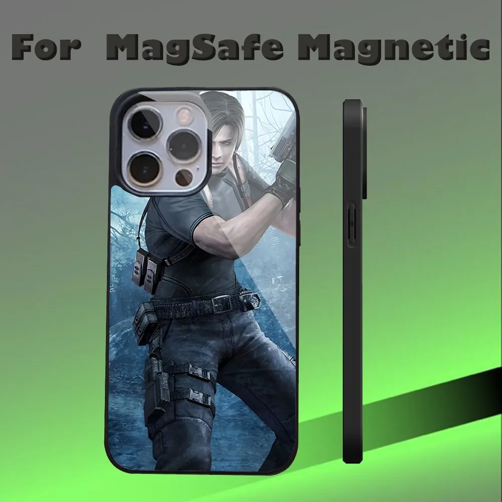 Resident Leon Kennedy E-Evil Phone Case For IPhone 16 15 14 13 Pro Max 1112 Mini Alex Mirror For Magsafe Wireless Charging Cover