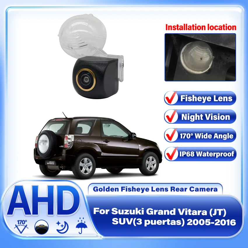 Rear View Wide Angle Camera For Suzuki Grand Vitara (JT) SUV(3 puertas) 2005-2016 Reverse AHD Camera License Plate Lamp Camera