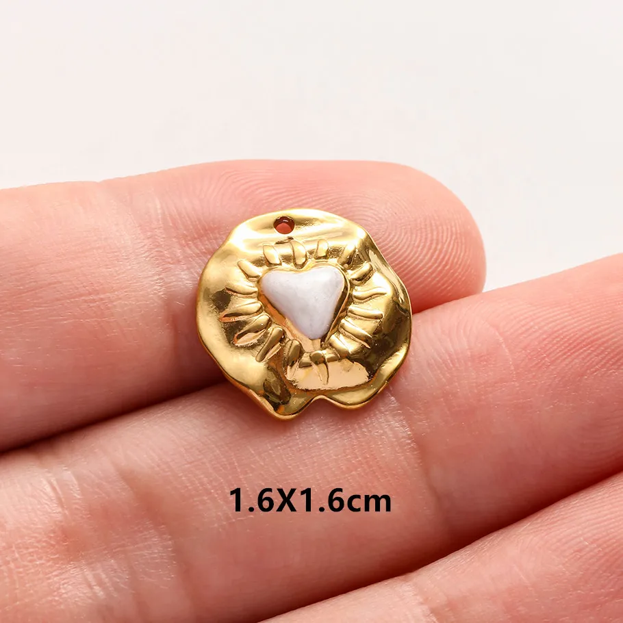 5 Stück/Lot Niedliche Engelsflügel Mädchen-Anhänger in Goldfarbe aus Edelstahl Kreuzanhänger für Schmuckherstellung DIY Ohrringe Halskette Schlüsselanhänger – Detail 13
