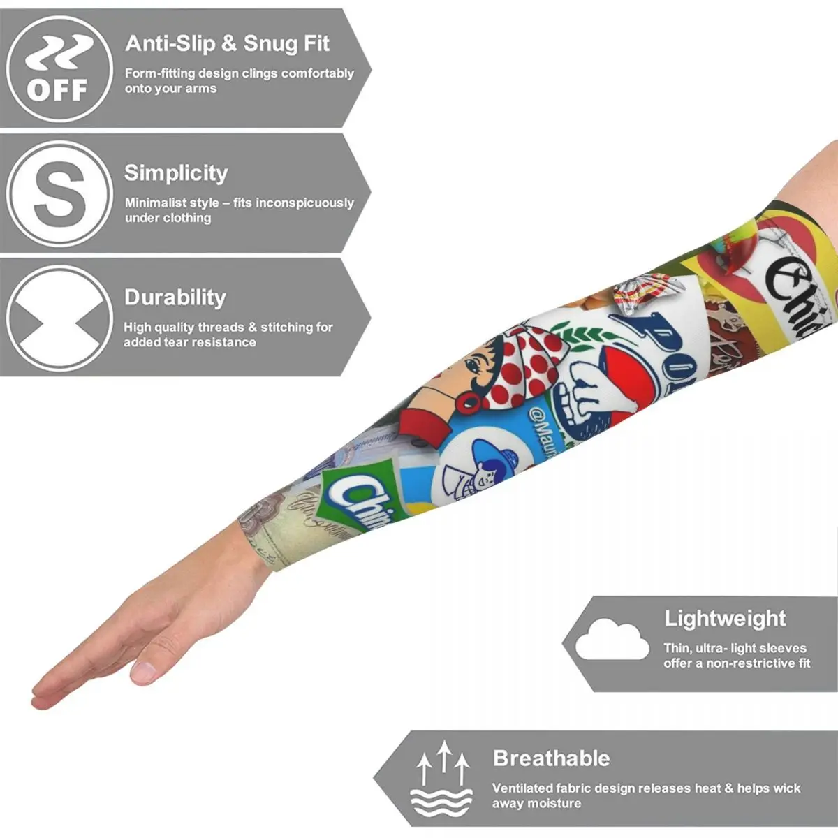 

Арепа Венесуэла рукава для мужчин и женщин защита от солнца и ультрафиолета татуировка прикрытие спорт охлаждение велосипед