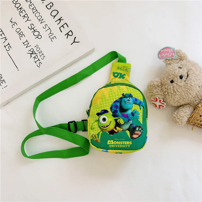 Disney-Bolso de pecho con cremallera para niños y niñas, Mini bolso de hombro para exteriores, bolsa de cintura para niños, regalo de cumpleaños para niños