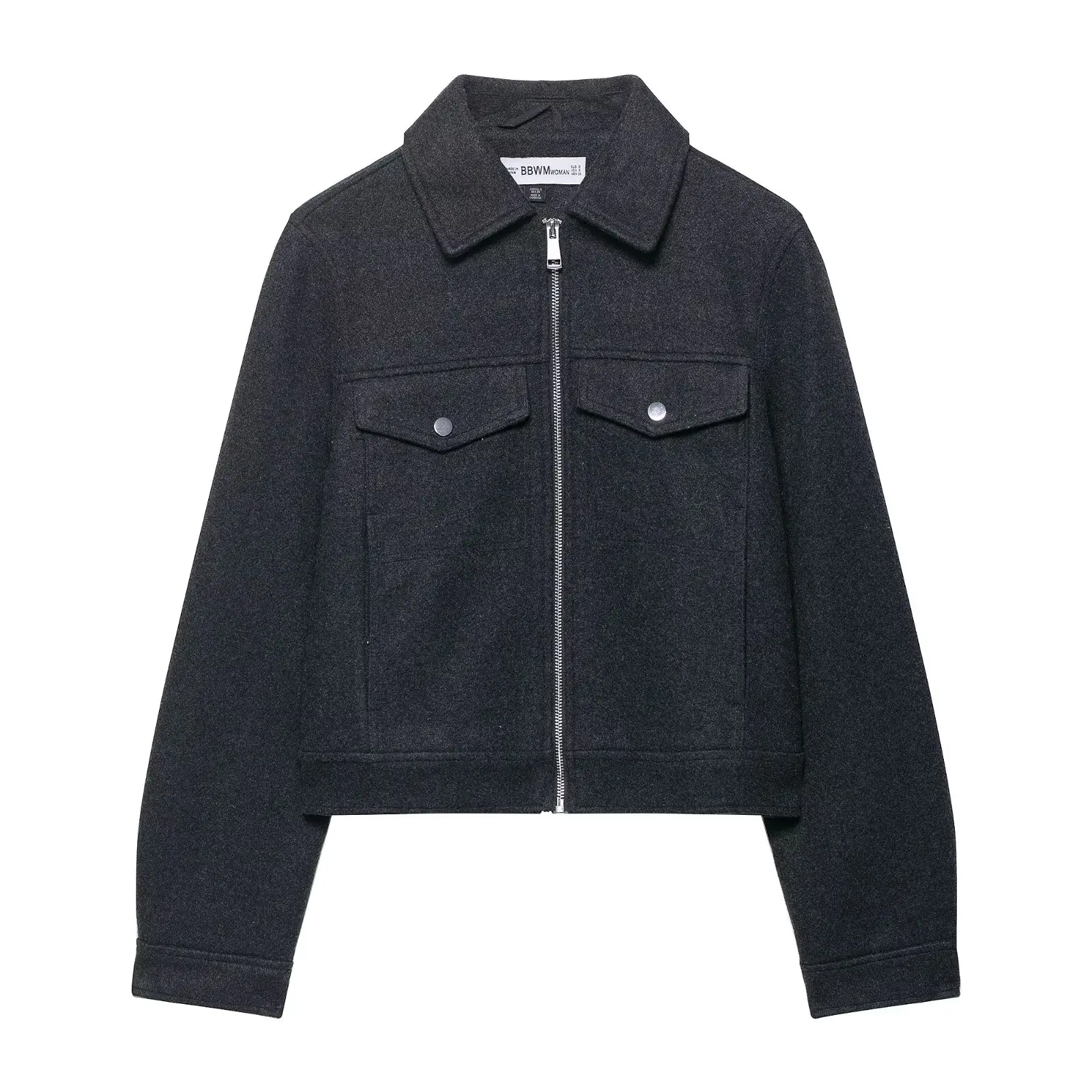 Women Elegant Solid Jacket Long Sleeve Zipper Jackets Coat For Woman Fashion Autumn Casual Outerwear