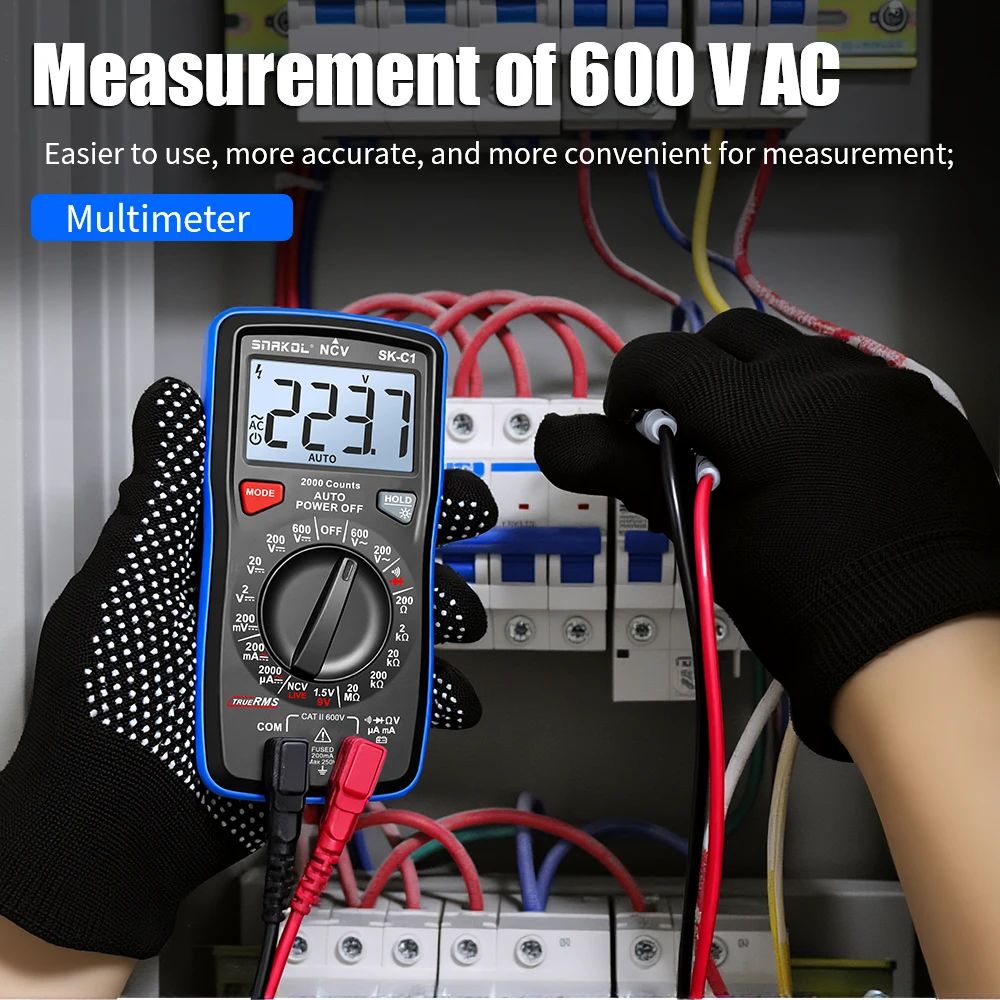 Digital Multimeter Voltage Resistance Meter LCD Voltage Current Detector High-Precision Multi-Function Tester Volt Amp Ohm Meter view 4