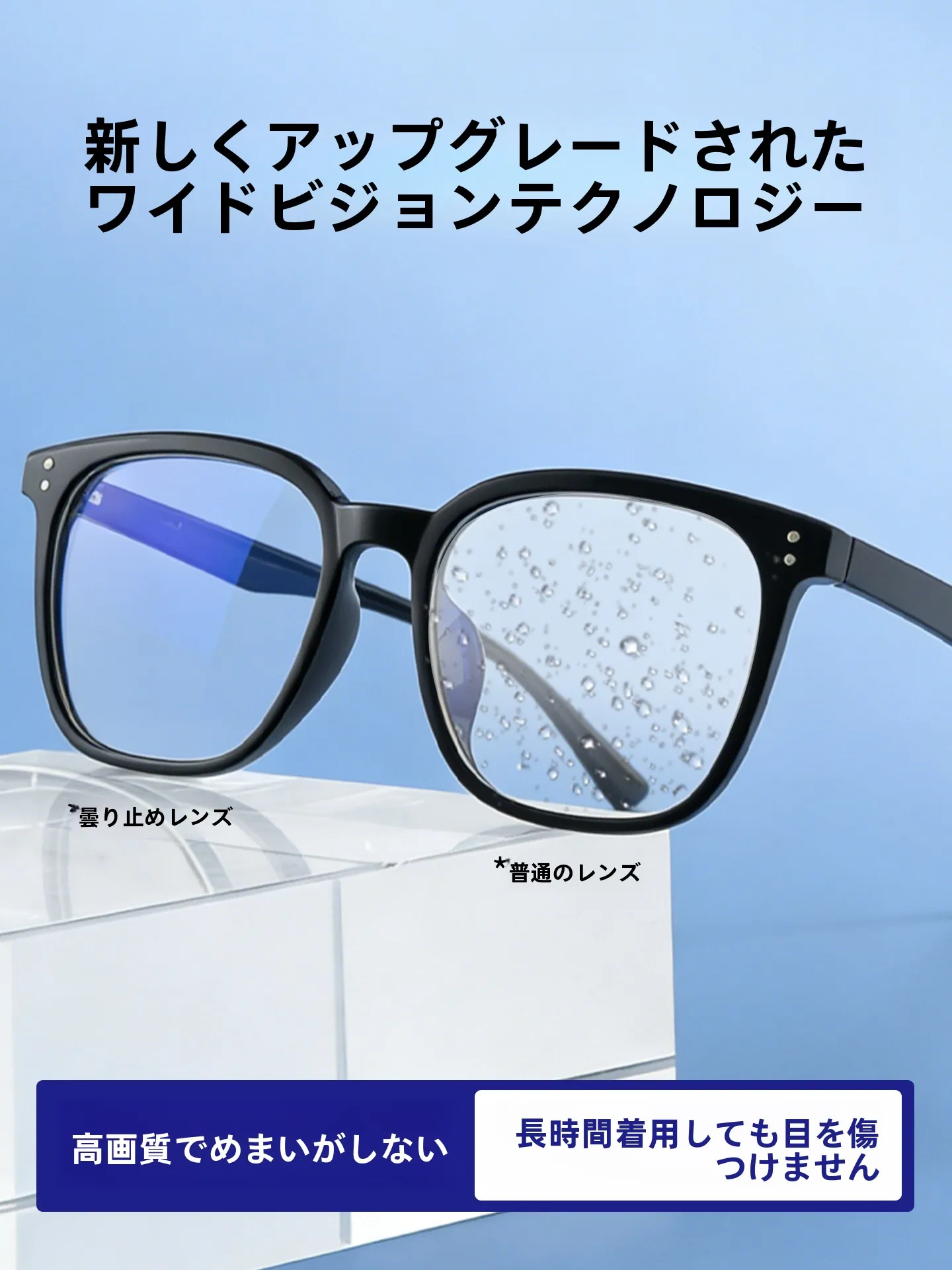 男性用プログレッシブ多焦点老眼鏡-高精細-曇り止め-ブルーライトカット-近遠一体型-ハイエンドメガネ