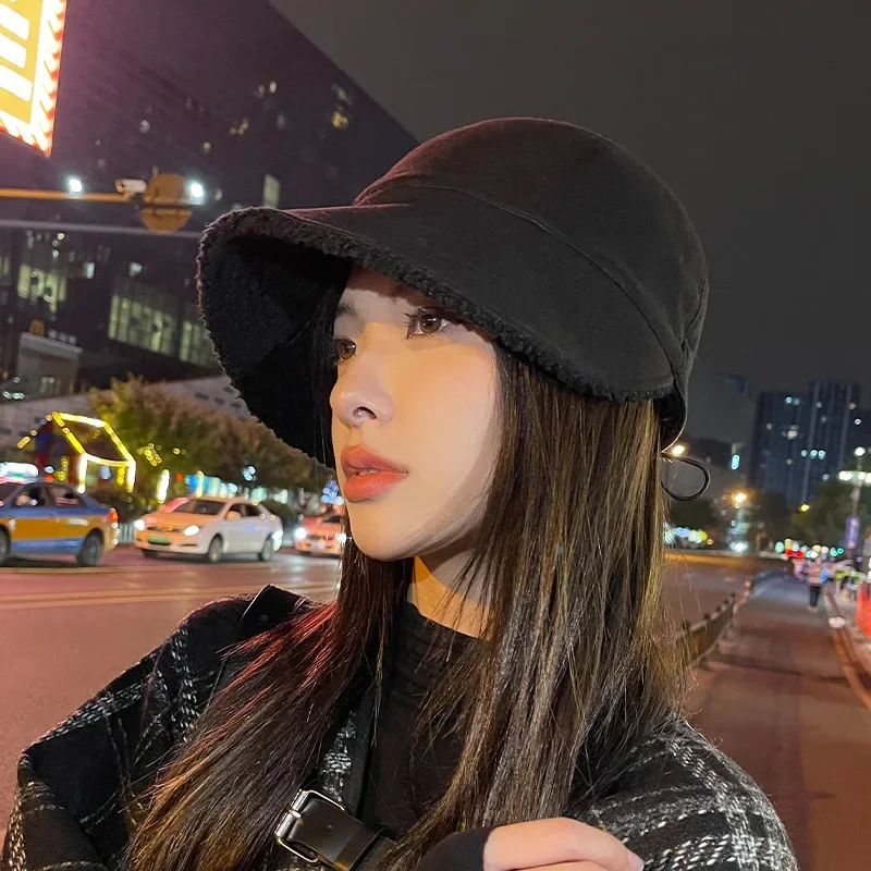 Autumn Winter Plush Baseball Cap Women Warm Lamb Wool Hats Snapback Cap Lady Girls Bomber Caps Spring Casquette Cap Gorras Bone