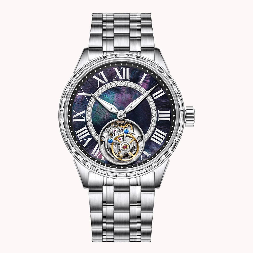 

Raymondoya Real Tourbillon Movement Mechanical Watches Luxury Watch for Men Skeleton Tourbillon Watch Sapphire Official Store