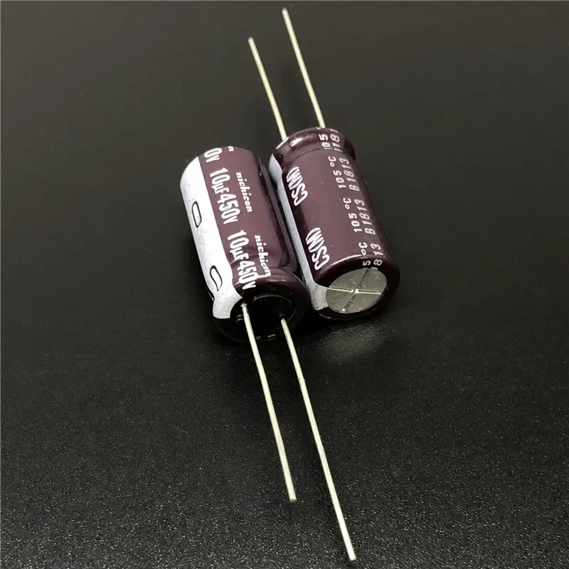 10Pcs/100pcs 10uF 450V NICHICON CS Series 10x20mm High Ripple Current High Reliability 450V10uF Aluminum Electrolytic capacitor