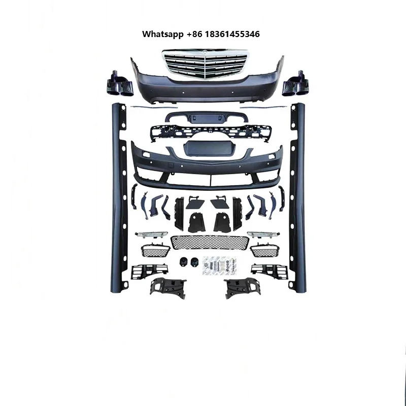 

For S Class W221 S65 2007-2012 Old to New Model Upgrade Hot Selling Complete Body Kit Front Rear Bumper