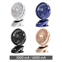 6000mAh Portable Clip Fans USB Rechargeable Wireless Handheld Desk Fan 90° Rotation Cooling 5 Speed Quiet Small Fan for Home