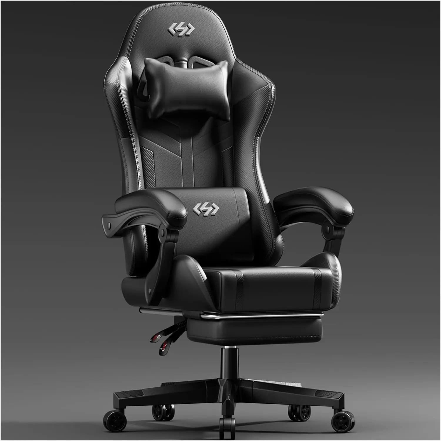 

Gaming Chair With Pocket Spring Cushion, Video Game Chair, Gaming Computer Chair, Ergonomic Chairs For Adults With Headrest And