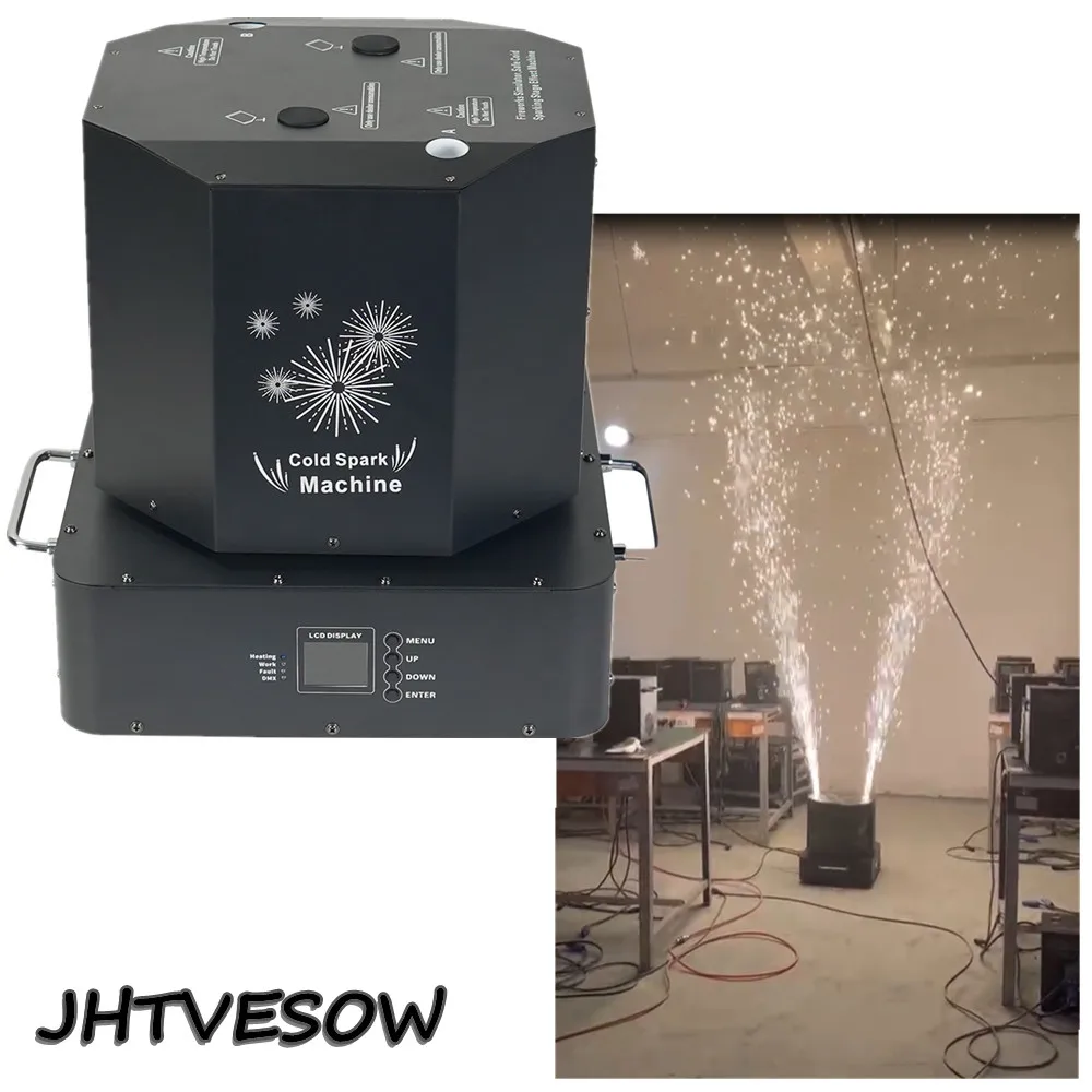 Moving head Cold Sparks 1300W Spray disco dj wedding Sparkular Machine 2 heads rotating spark machine