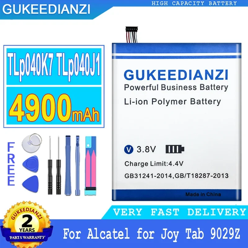 

TLp040K7 TLp040J1 4900mAh Rechargeable Battery For Alcatel A30 Tablet 4G LTE 9024W 8.0" /For Joy tab 9029Z Portable Battery