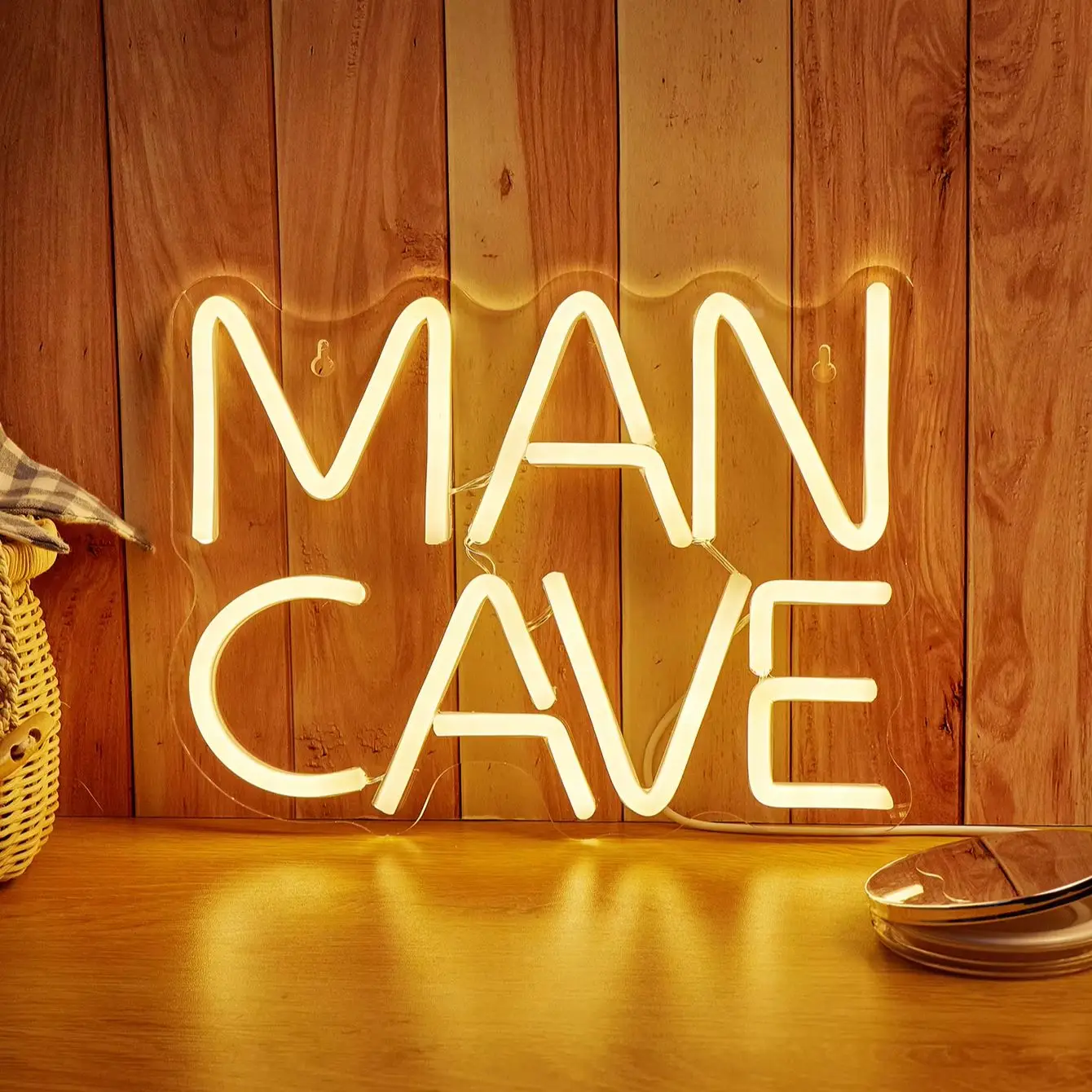 Chi-buy LED Neon MAN CAVE USB Powered Neon Signs Decor Lamp Signs Birthday Gift Wall Art For Bedroom Room Bar Shop