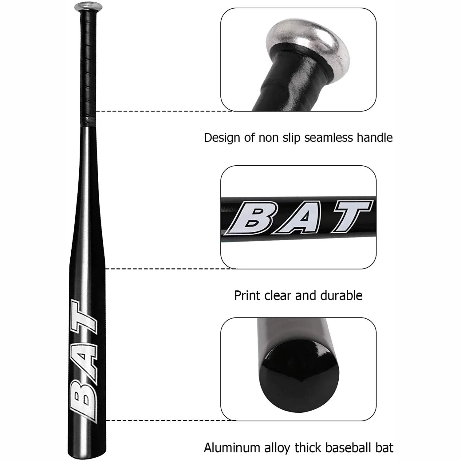 Aluminum Alloy Thickened Baseball Bat Outdoor Sports Softball Practice Equipment Students Train Car-Mounted Self-Defense Stick