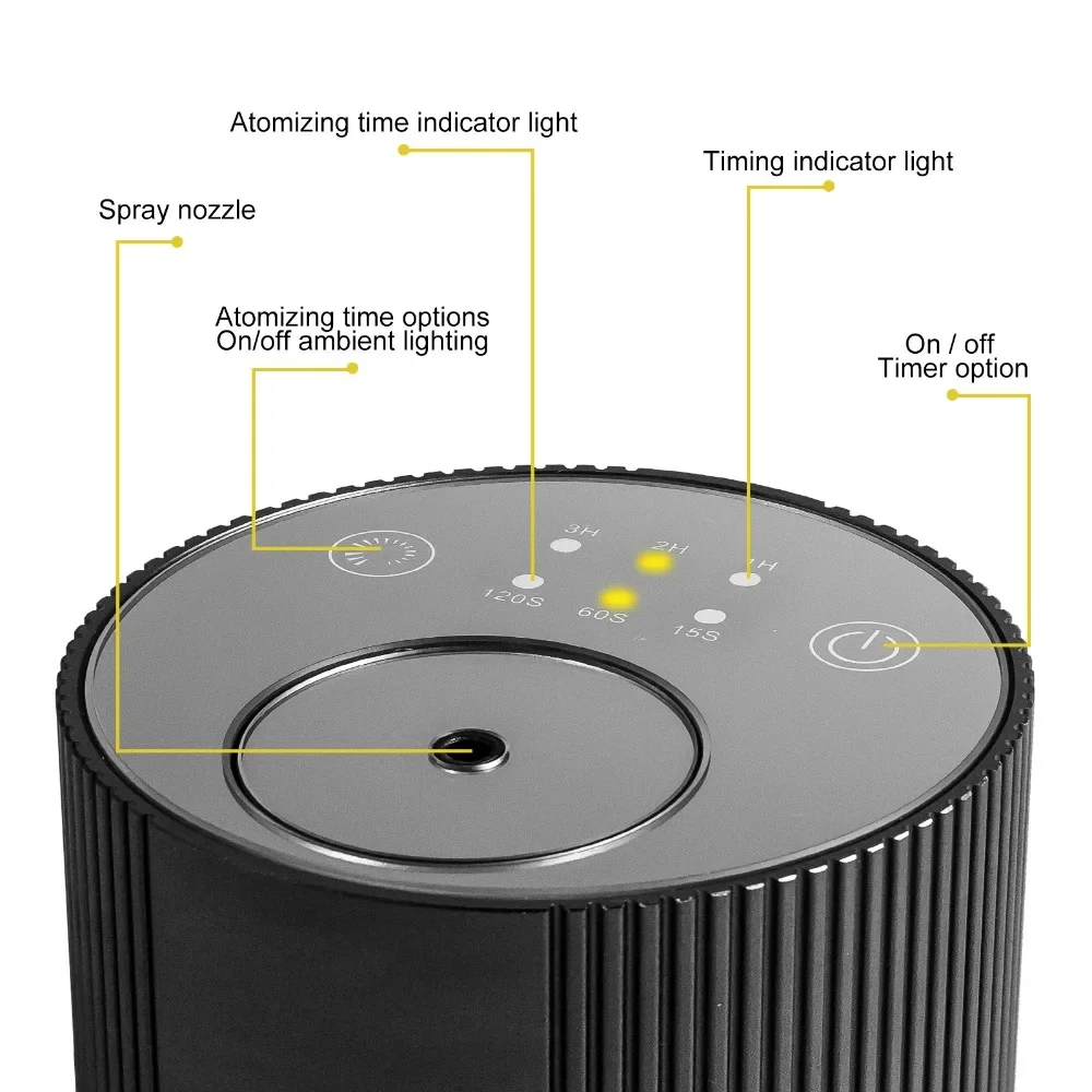 FirmHome StoreFlavoring For Car Diffuser Essential Oil Diffuser Auto Electric Aromatic Oasis Scent Machine Timing Function Home
