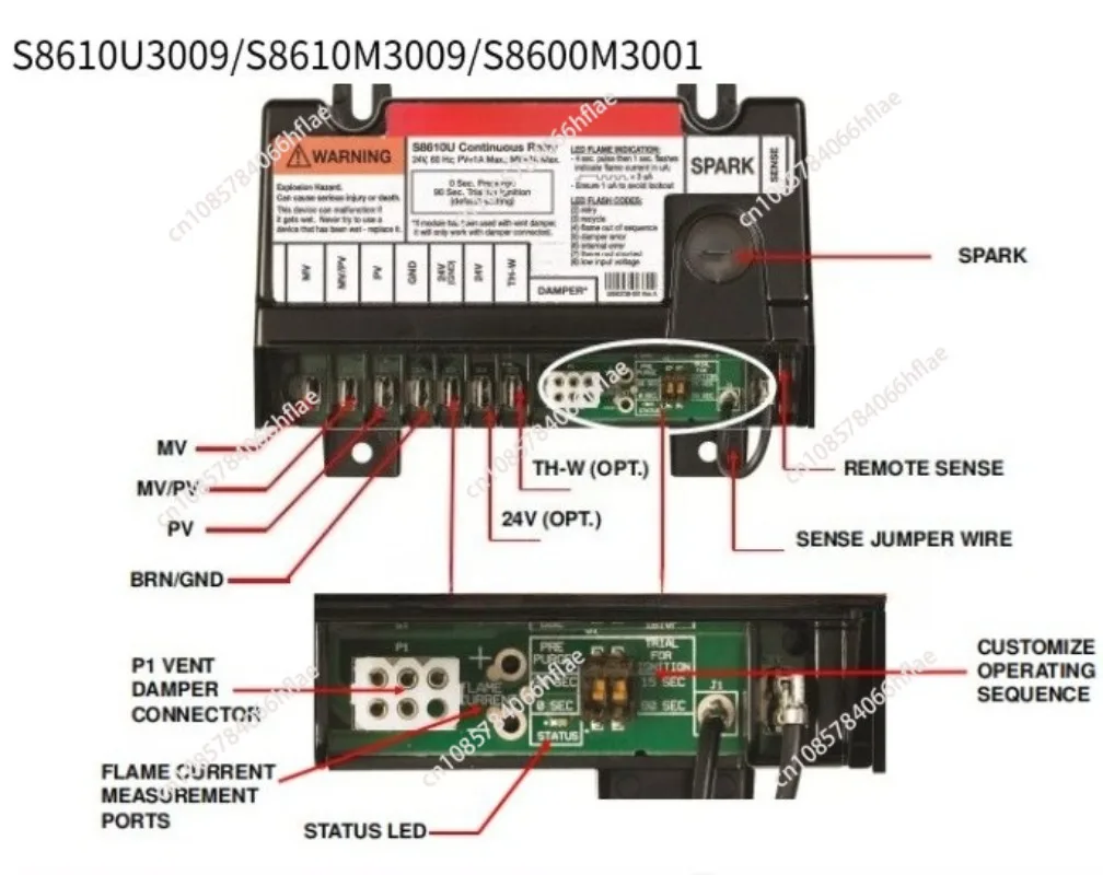 New Imported Boiler Ignition Controller S8610U3009 / S8610M3009, Intermittent Pilot Gas Control Module